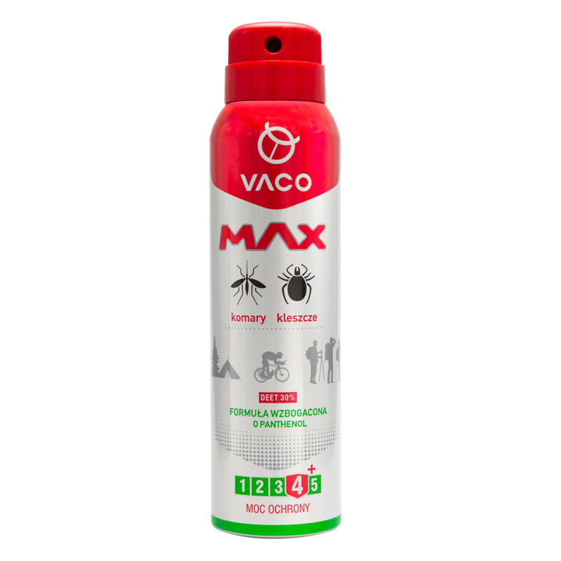 Spray na komary, kleszcze, meszki z PANTHENOLEM i DEET 30% 100 ml VACO