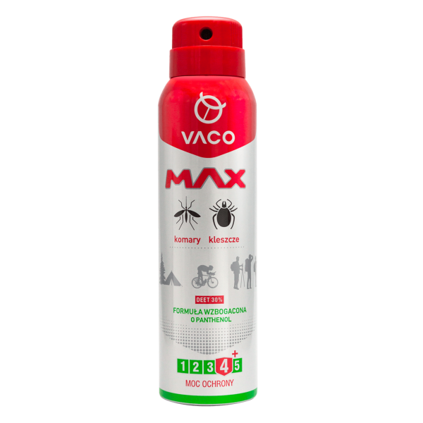 Spray na komary, kleszcze, meszki z PANTHENOLEM i DEET 30% 100 ml VACO