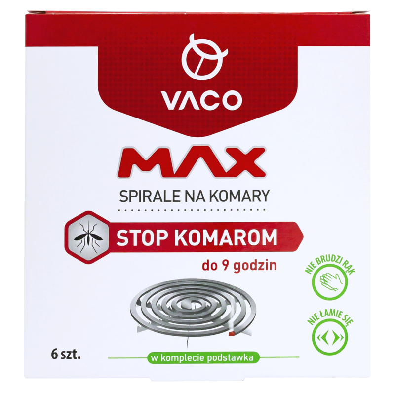 VACO Spirale na komary MAX (nie łamią się) - 6 szt.