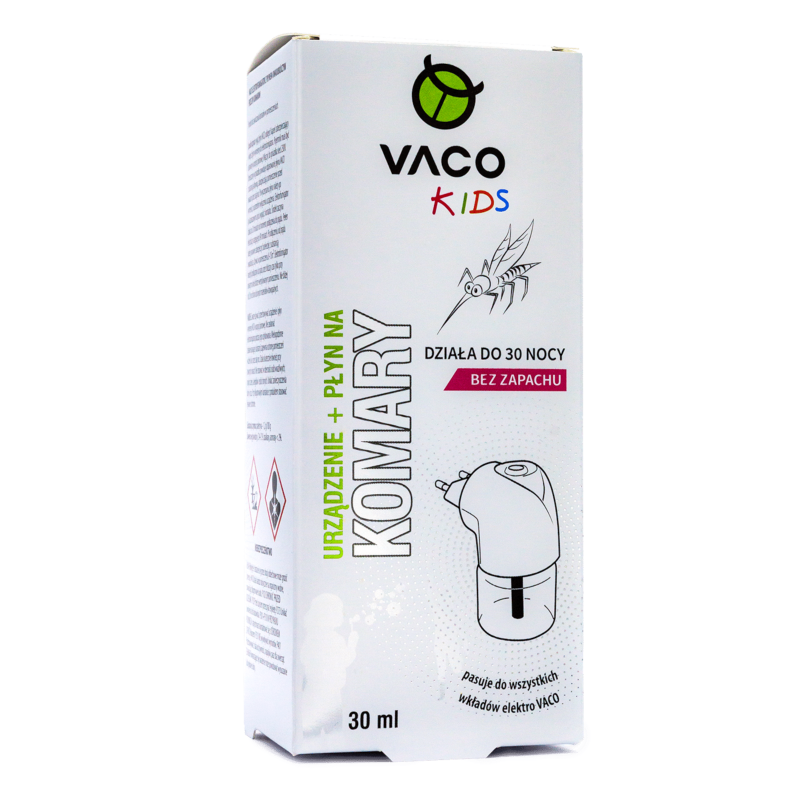 Elektro + płyn na komary dla Dzieci 30 nocy 30 ml VACO KIDS Elektro + płyn na komary dla Dzieci 30 nocy 30 ml VACO KIDS