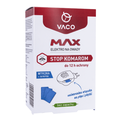 Elektro + płytki na komary 10 sztuk VACO MAX