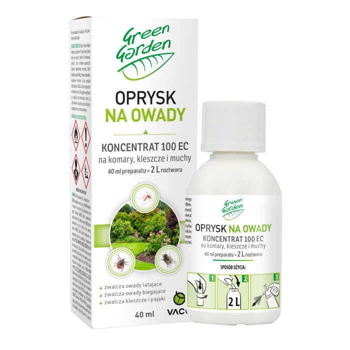 Oprysk na komary, kleszcze i muchy Koncentrat EC 40ml VACO GREEN GARDEN