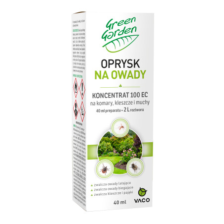 Koncentrat 100 EC do oprysku na komary, kleszcze i muchy 40 ml VACO GREEN GARDEN