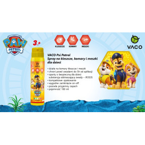VACO Psi Patrol Spray na komary, kleszcze, meszki dla Dzieci od 36mcy 100ml