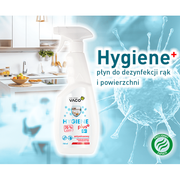 VACO Hygiene PLUS - Płyn do dezynfekcji rąk i powierzchni (trigger) - 750 ml