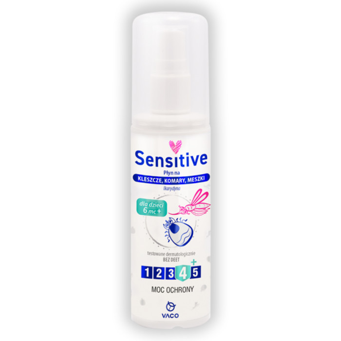 VACO Sensitive Płyn na kleszcze, komary i meszki IKARDYNA 10% (od 6 miesiąca życia) - 80 ml