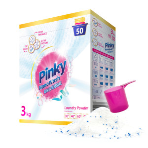 Pinky NanoWash Universal - Proszek do prania białych i jasnych tkanin (50 prań) 3kg