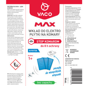 Wkład do elektro płytki na komary 10 sztuk VACO MAX