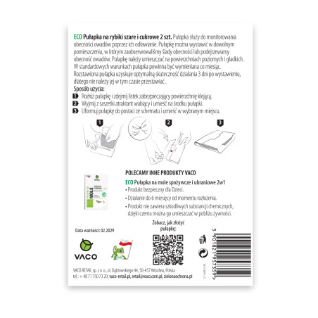 Zestaw na Rybiki: 4x Pułapka (2 op. po 2 szt.) + 1x Płyn na rybiki 500ml VACO