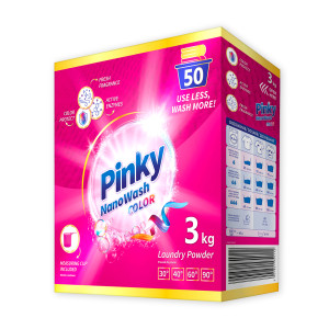 Proszek do prania tkanin kolorowych 50 prań 3kg Pinky NanoWash