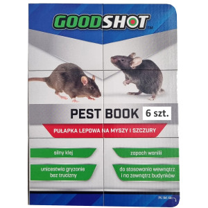 6x Lep na myszy szczury Ultra Mocny BIGsmart PestBook 31,5x21x1cm GOODSHOT