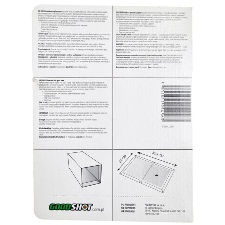 6x Lep na myszy szczury Ultra Mocny BIGsmart PestBook 31,5x21x1cm GOODSHOT