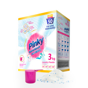 Pinky NanoWash Universal - Proszek do prania białych i jasnych tkanin (50 prań) 3kg