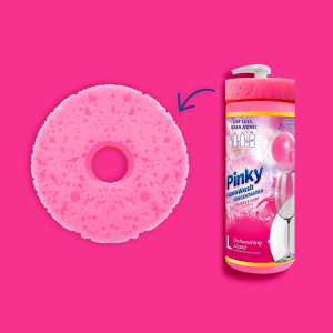 Zestaw Płyn do naczyń Bubble Gum 1L + Żel kolor 2L 66 prań NanoWash PINKY