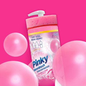 ZESTAW Płyn do Mycia Naczyń Bubble Gum + Mango Koncentrat NanoWash Pinky