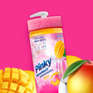 ZESTAW Płyn do Mycia Naczyń Bubble Gum + Mango Koncentrat NanoWash Pinky