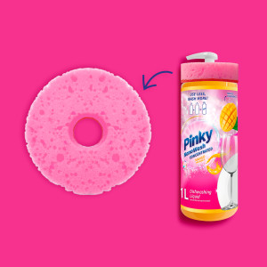 ZESTAW Płyn do Mycia Naczyń Bubble Gum + Mango Koncentrat NanoWash Pinky