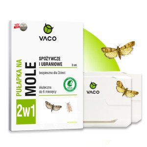 Pułapka na mole spożywcze ubraniowe  2w1 Lep na mole 2szt VACO
