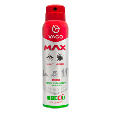 Spray na komary kleszcze meszki z Panthenolem DEET30 100ml VACO MAX