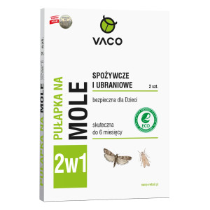 Pułapka na mole spożywcze ubraniowe  2w1 Lep na mole 2szt VACO