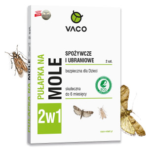 Pułapka na mole spożywcze ubraniowe  2w1 Lep na mole 2szt VACO