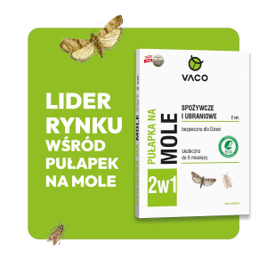 Pułapka na mole spożywcze ubraniowe  2w1 Lep na mole 2szt VACO