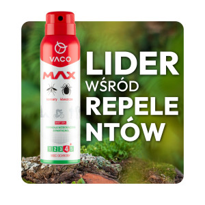 Spray na komary kleszcze meszki z Panthenolem DEET30 100ml VACO MAX