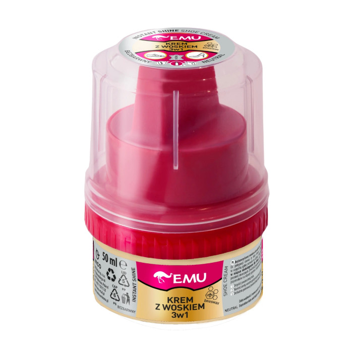 Krem z woskiem do butów 3w1 BEZBARWNY 50 ml EMU Krem z woskiem do butów 3w1 BEZBARWNY 50 ml EMU