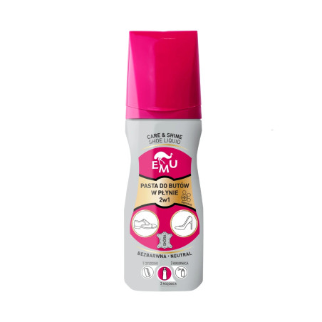 Pasta do butów w płynie 2w1 BEZBARWNA 75 ml EMU