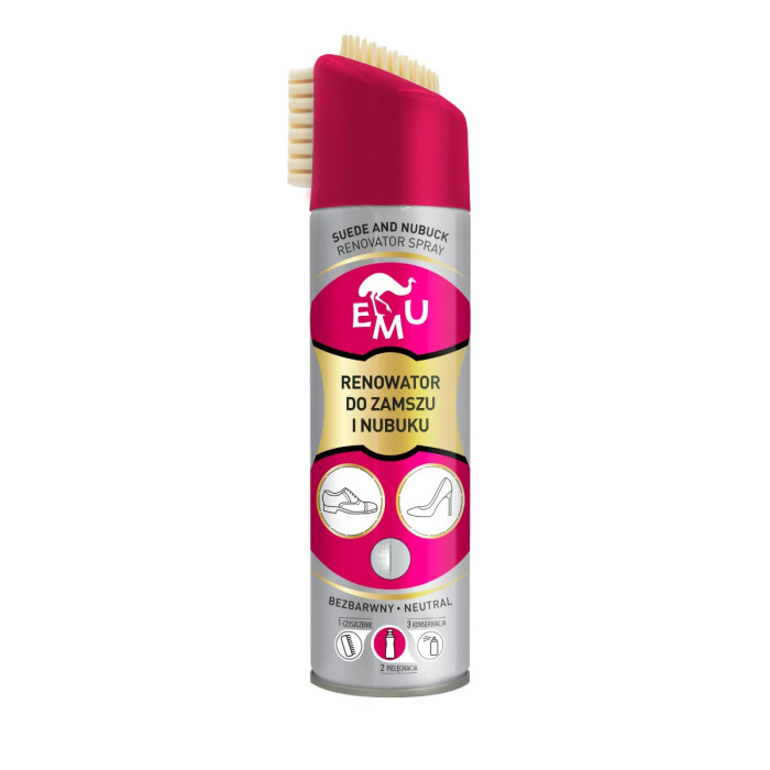Renowator do zamszu i nubuku BEZBARWNY 250 ml EMU Renowator do zamszu i nubuku BEZBARWNY 250 ml EMU