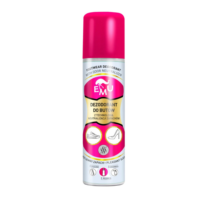 Dezodorant do obuwia z jonami srebra 2w1 150 ml EMU Dezodorant do obuwia z jonami srebra 2w1 150 ml EMU