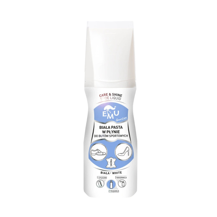 Biała pasta w płynie do butów sportowych 75 ml EMU Sport Line Biała pasta w płynie do butów sportowych 75 ml EMU Sport Line