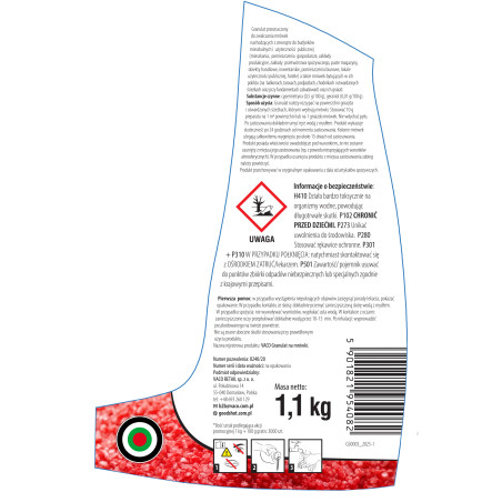 1,1kg Silna Trutka na Mrówki Preparat na Mrówki Środek na Mrówki Granulat Likwiduje Gniazda Proszek na Mrówki GOODSHOT