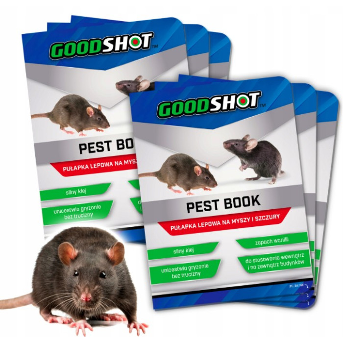 6x Pułapka na Myszy Szczury Lep na Myszy Szczury Ultra Mocny PestBook 31,5x21x1cm GOODSHOT 6x Pułapka na Myszy Szczury Lep na Myszy Szczury Ultra Mocny PestBook 31,5x21x1cm GOODSHOT