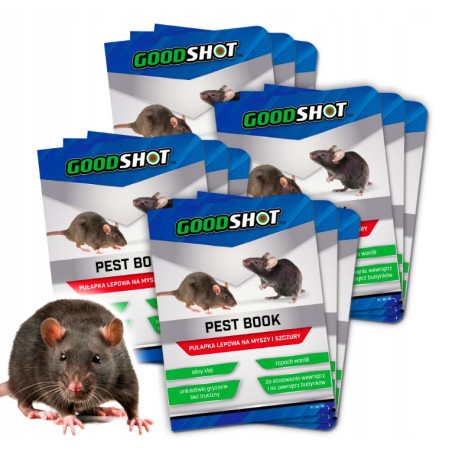 12x Pułapka na Myszy Szczury Lep na Myszy Szczury Ultra Mocny PestBook 31,5x21x1cm GOODSHOT