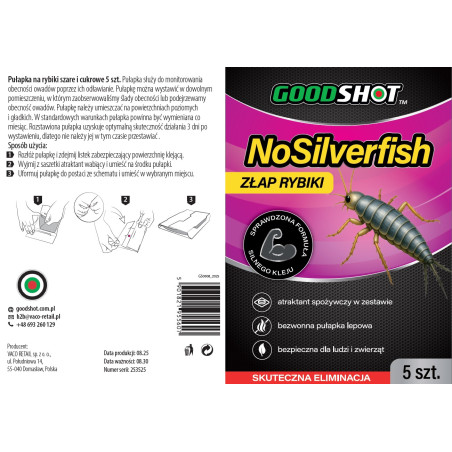 Zestaw pułapka na rybiki lep na rybiki GOODSHOT 5 szt.