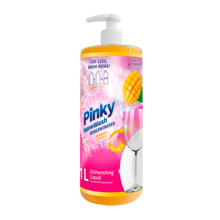 ZESTAW 2x Płyn do Mycia Naczyń Bubble Gum i Mango Koncentrat NanoWash Pinky