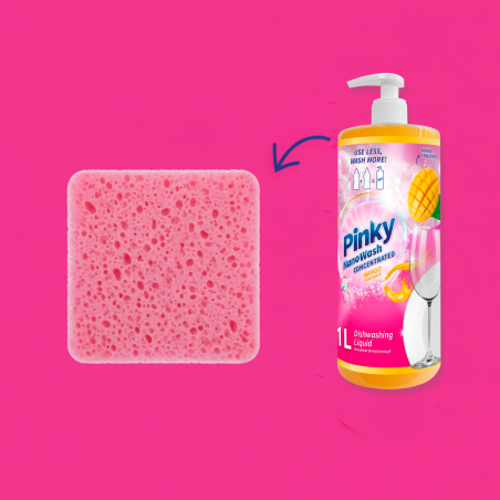 ZESTAW 2x Płyn do Mycia Naczyń Bubble Gum i Mango Koncentrat NanoWash Pinky
