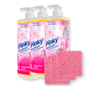 3x Płyn do mycia naczyń Platinum 1L NanoWash PINKY Koncentrat