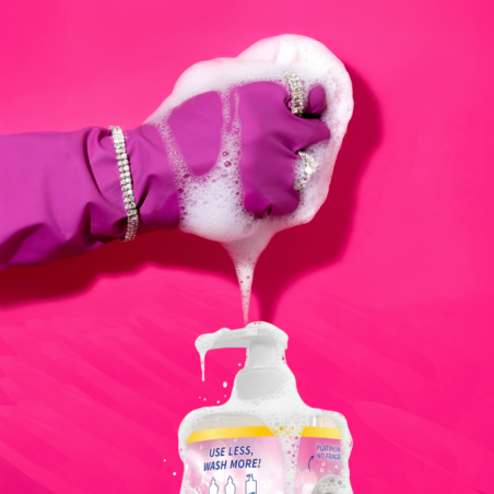 Zestaw Płyn do naczyń Bubble Gum 1L + Żel kolor 2L 66 prań NanoWash PINKY