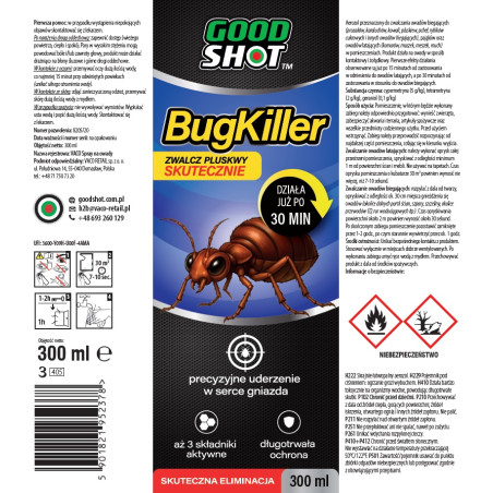 Spray na pluskwy, ultraskuteczny, likwiduje gniazda i larwy GOODSHOT 300 ml