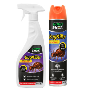 Zestaw na pluskwy Spray GOODSHOT 300ml + Płyn na pluskwy GOODSHOT 500ml
