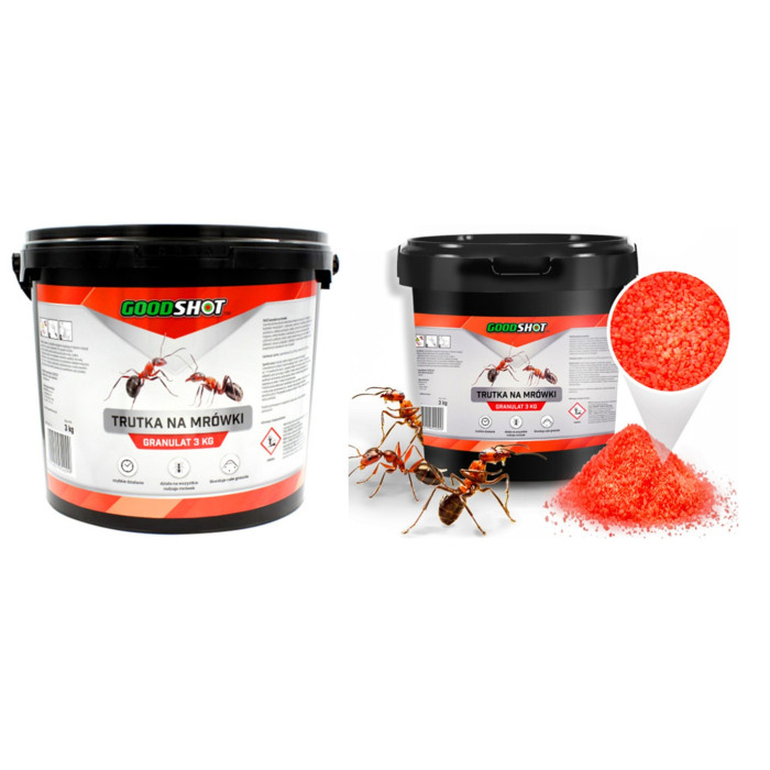 6kg Zabójczy Preparat na Mrówki Usuwa Gniazda NanoGranulat GOODSHOT 2x 3kg