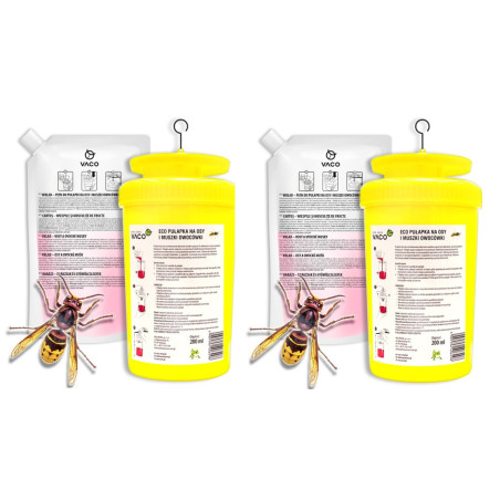 2x Pułapka na osy, muchy i szerszenie + płyn - 200 ml VACO