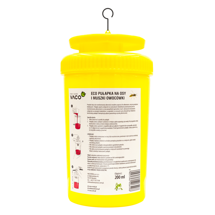 2x Pułapka na osy, muchy i szerszenie + płyn - 200 ml VACO