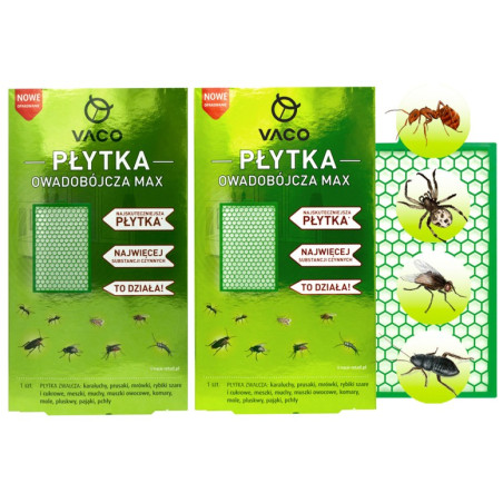 2x Zabójcza Płytka owadobójcza na Pluskwy i inne owady VACO MAX