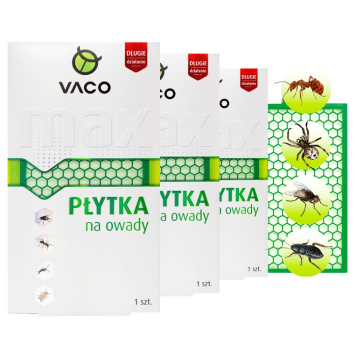 3x Zabójcza Płytka owadobójcza na Rybiki i inne owady VACO