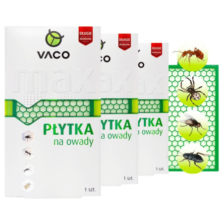 3x Zabójcza Płytka owadobójcza na Rybiki i inne owady VACO
