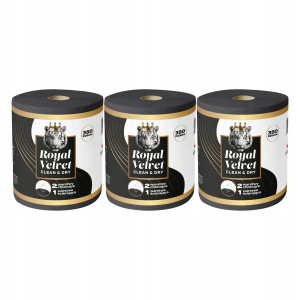 3x Ręcznik Papierowy 3-Warstwowy 350 Listków 70m Moon ROYAL VELVET