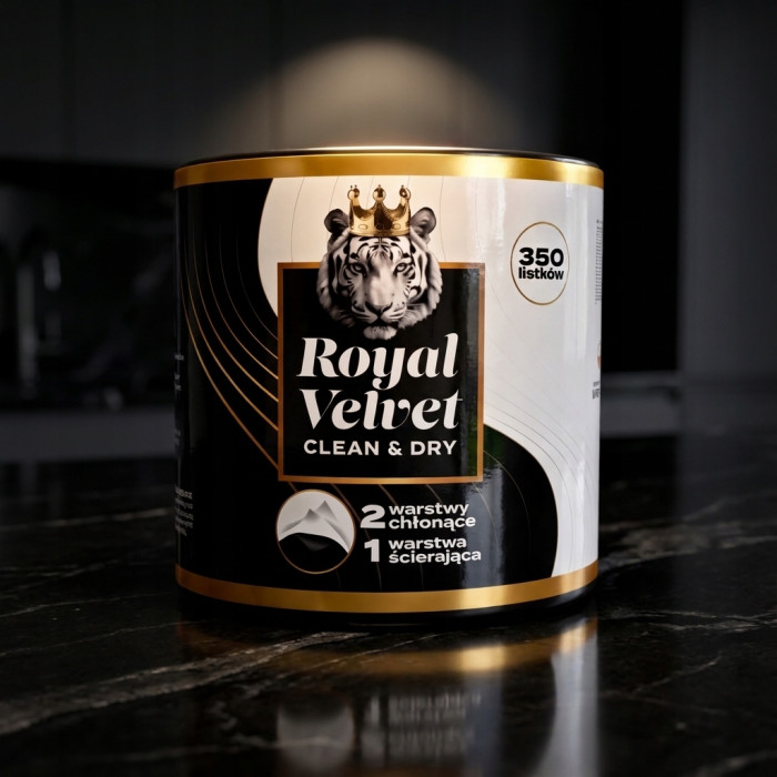 3x Ręcznik Papierowy 3-Warstwowy 350 Listków 70m Moon ROYAL VELVET